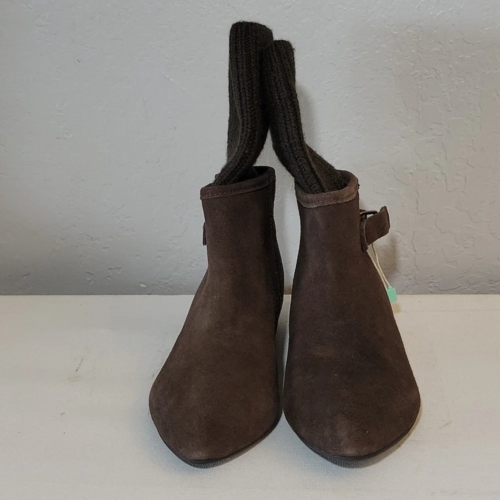 APEPAZZA Suede Ankle Sock Boot 35